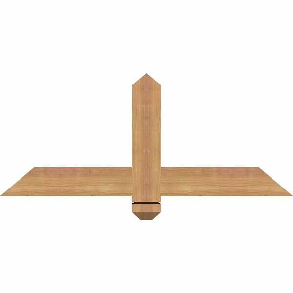 Ekena Millwork Eugene Smooth Timber Gable Bracket, Western Red Cedar, 36"W x 15"H x 3 1/2"D x 3 1/2"F, 10/12 Pitch GBW036X15X0404EUG00SWR - main